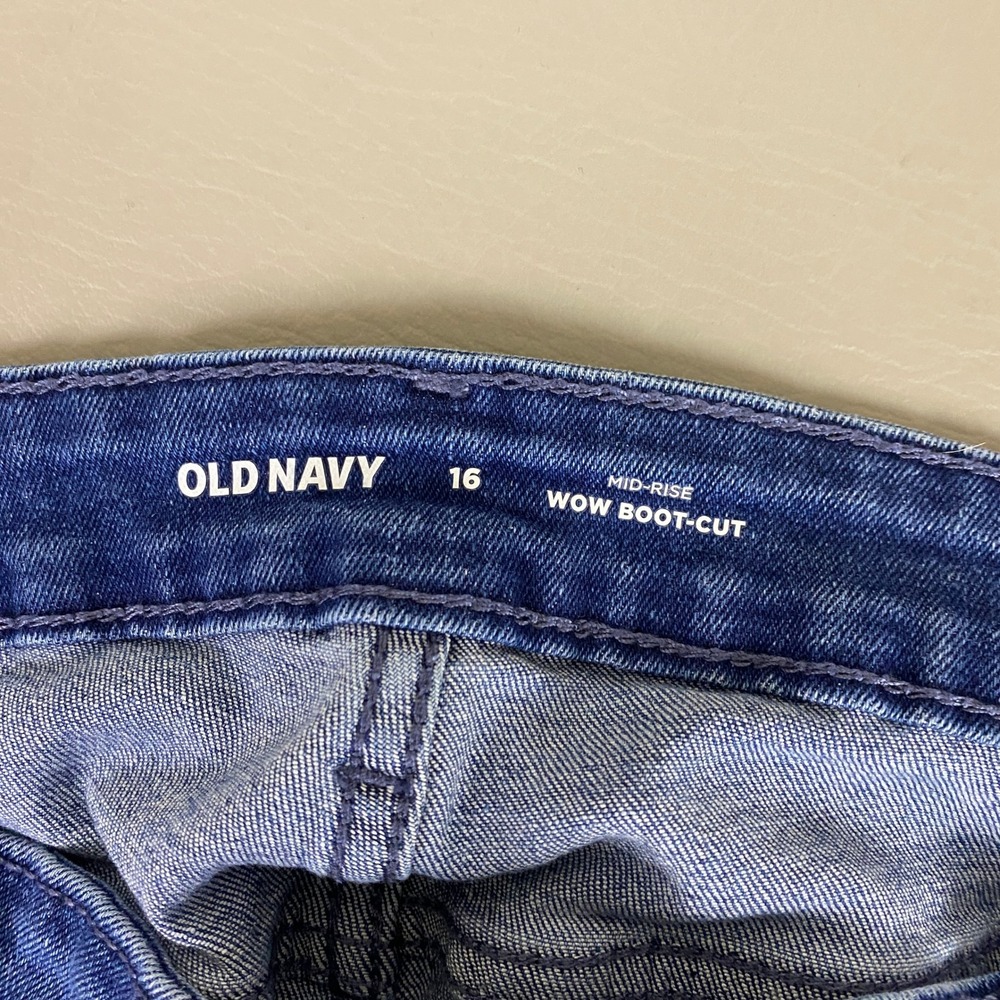 Old Navy Jeans Women's Size 16‎ Mid Rise Wow Bootcut Blue Medium Wash Denim - Picture 2 of 11